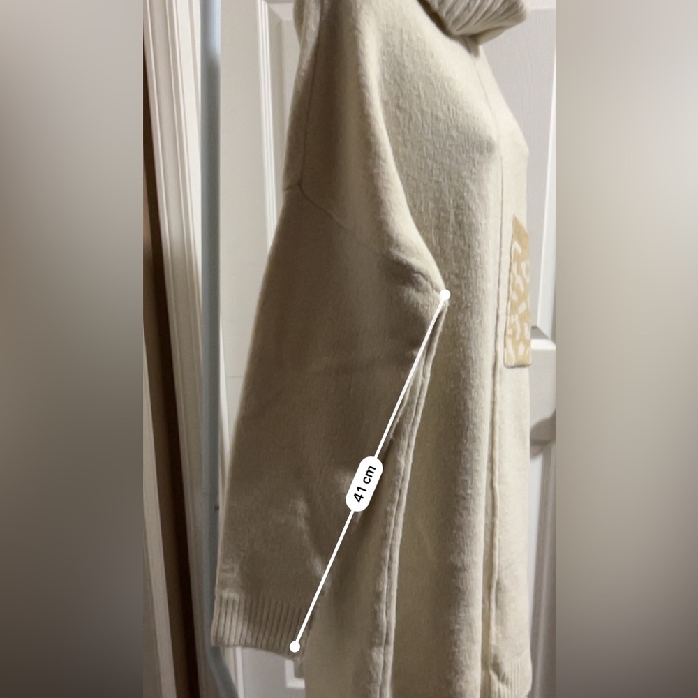 NWT Design Lab Ladies XL Beige Turtleneck Sweater Dress - Picture 15 of 16